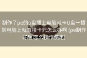 制作了pe的u盘插上电脑就卡U盘一插到电脑上就直接卡死怎么办啊 (pe制作好后 怎么操作使用)