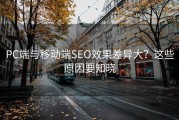 PC端与移动端SEO效果差异大？这些原因要知晓