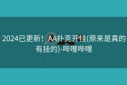 2024已更新！AA扑克开挂(原来是真的有挂的)-哔哩哔哩