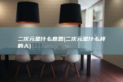 二次元是什么意思 (二次元是什么样的人)