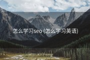 怎么学习seo (怎么学习英语)