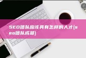 SEO团队应该具有怎样的人才 (seo团队成员)