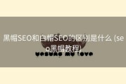 黑帽SEO和白帽SEO的区别是什么 (seo黑帽教程)