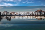 网站首页的关键词规划战略有哪些 (网站首页的关键词应该放置哪类关键词)