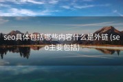 seo具体包括哪些内容什么是外链 (seo主要包括)