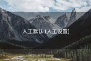 人工默认 (人工设置)