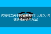 内链树立关于网站来说有什么意义 (内链建设的优化方法)