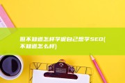 但不知道怎样学呢 自己想学SEO (不知道怎么样)