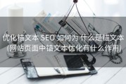 优化锚文本 SEO 如何为 什么是锚文本 (网站页面中锚文本优化有什么作用)
