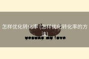 怎样优化转化率 (怎样优化转化率的方法)
