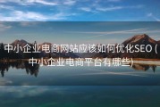 中小企业电商网站应该如何优化SEO (中小企业电商平台有哪些)