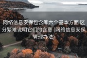 网络信息安保包含哪六个基本方面 区分繁难说明它们的含意 (网络信息安保管理办法)
