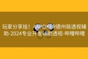 玩家分享挂！AAPOKER德州局透视辅助-2024专业开发辅助透视-哔哩哔哩