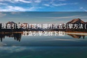 搜查引擎怎样提升 提升搜查引擎方法 (搜查引擎怎样下载)