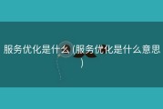 服务优化是什么 (服务优化是什么意思)