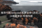 推荐十款!wepoker发牌规律!(透视)2024爆款平台-哔哩哔哩