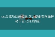css3 成功动画成果 怎么使他有限循环动下去 (css3总结)