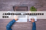 上海网络营销培训师，上海杨浦区网络营销课程培训