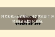 排名轻松seo 百度seo排名优化助手 网站 (排名轻松seo 排名)