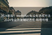 2024新版！WePoKer有没有透视方法-2024专业开发辅助透视-哔哩哔哩
