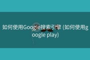 如何使用Google搜索引擎 (如何使用google play)