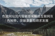 色流网站因内容敏感长期处互联网灰色地带，突破重重阻碍求发展