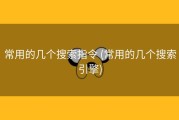 常用的几个搜索指令 (常用的几个搜索引擎)