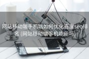 网站移动端手机端如何优化百度seo排名 (网站移动端手机能用吗)