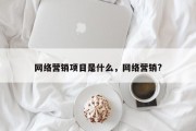网络营销项目是什么，网络营销?