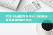 我没什么基础 可以学SEO吗 (我没什么基础可以学医吗)