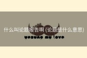 什么叫论题报告啊 (论题是什么意思)