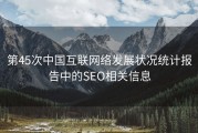 第45次中国互联网络发展状况统计报告中的SEO相关信息