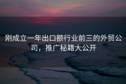 刚成立一年出口额行业前三的外贸公司，推广秘籍大公开