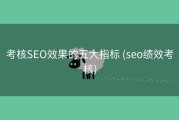 考核SEO效果的五大指标 (seo绩效考核)