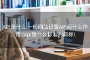 API是什么 一般网站设置API起什么作用 (api是什么标准的简称)