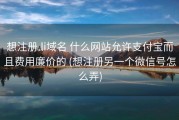 想注册.li域名 什么网站允许支付宝而且费用廉价的 (想注册另一个微信号怎么弄)