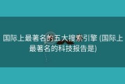 国际上最著名的五大搜索引擎 (国际上最著名的科技报告是)