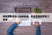 网络营销高级工程师教程，高级互联网营销工程师