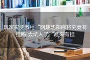 玩家实测教程“网趣沈阳麻将究竟有挂吗!太坑人了“原来有挂