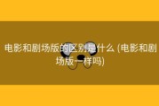 电影和剧场版的区别是什么 (电影和剧场版一样吗)