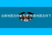 谷歌地图怎样能力用 (谷歌地图怎样下载)