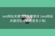 seo网站关键词优化哪家好 (seo网站关键词优化价格是多少钱)