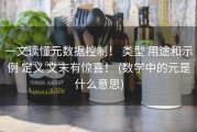 一文读懂元数据控制！ 类型 用途和示例 定义 文末有惊喜！ (数学中的元是什么意思)