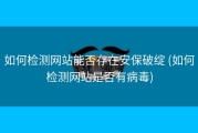 如何检测网站能否存在安保破绽 (如何检测网站是否有病毒)