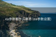 ea参数都什么意思 (ea参数设置)