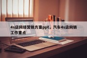 4s店网络营销方案ppt，汽车4s店网销工作重点