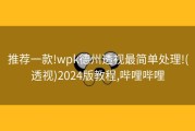 推荐一款!wpk德州透视最简单处理!(透视)2024版教程,哔哩哔哩