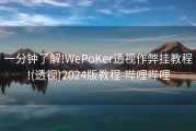 一分钟了解!WePoKer透视作弊挂教程!(透视)2024版教程-哔哩哔哩