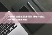 SEO网站优化的步骤和技巧有哪些 (seo网站优化软件)