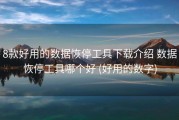 8款好用的数据恢停工具下载介绍 数据恢停工具哪个好 (好用的数字)